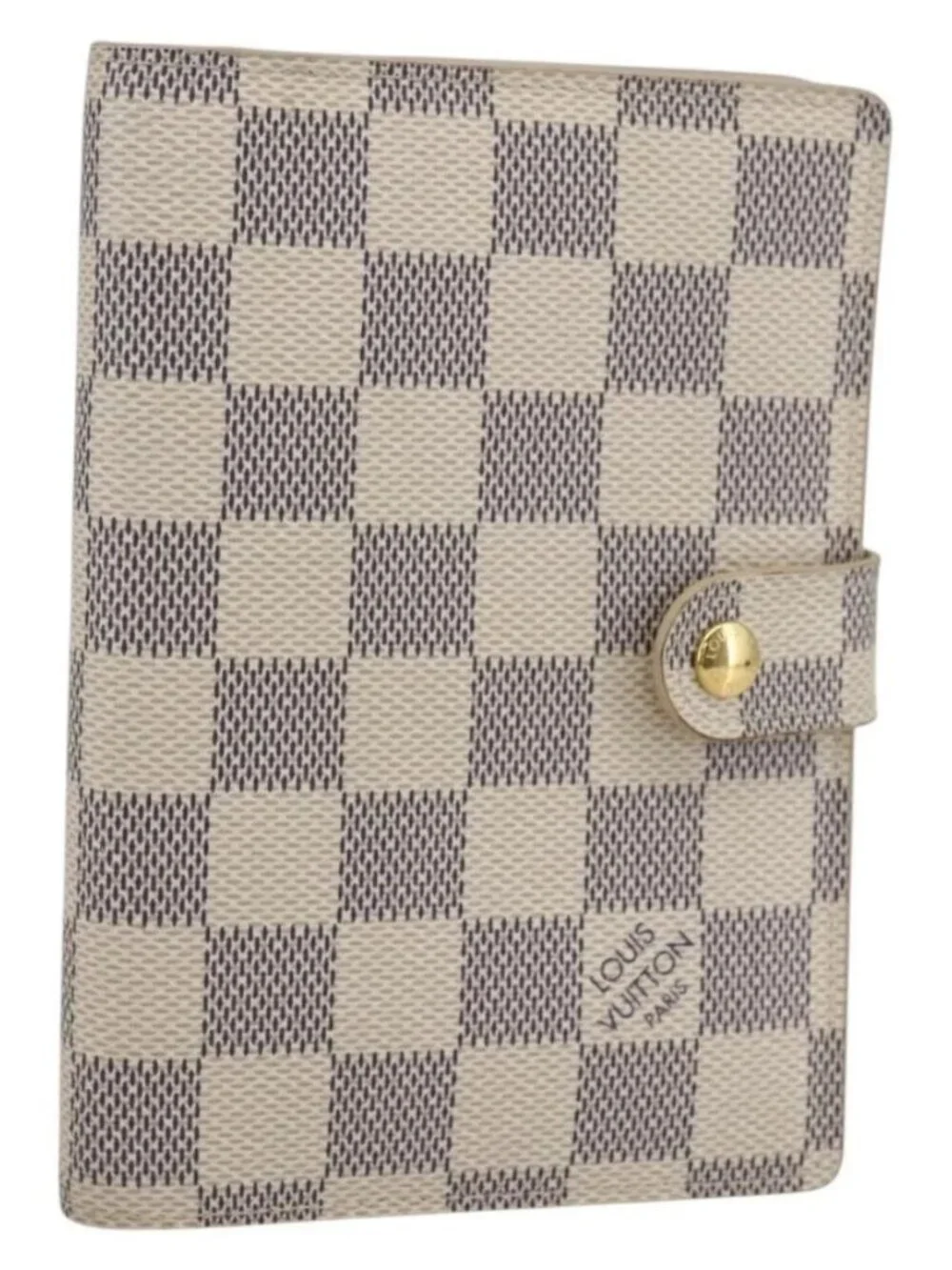 LOUIS VUITTON Damier Azur Agenda PM Day Planner Cover R20706 LV Auth 156116V
